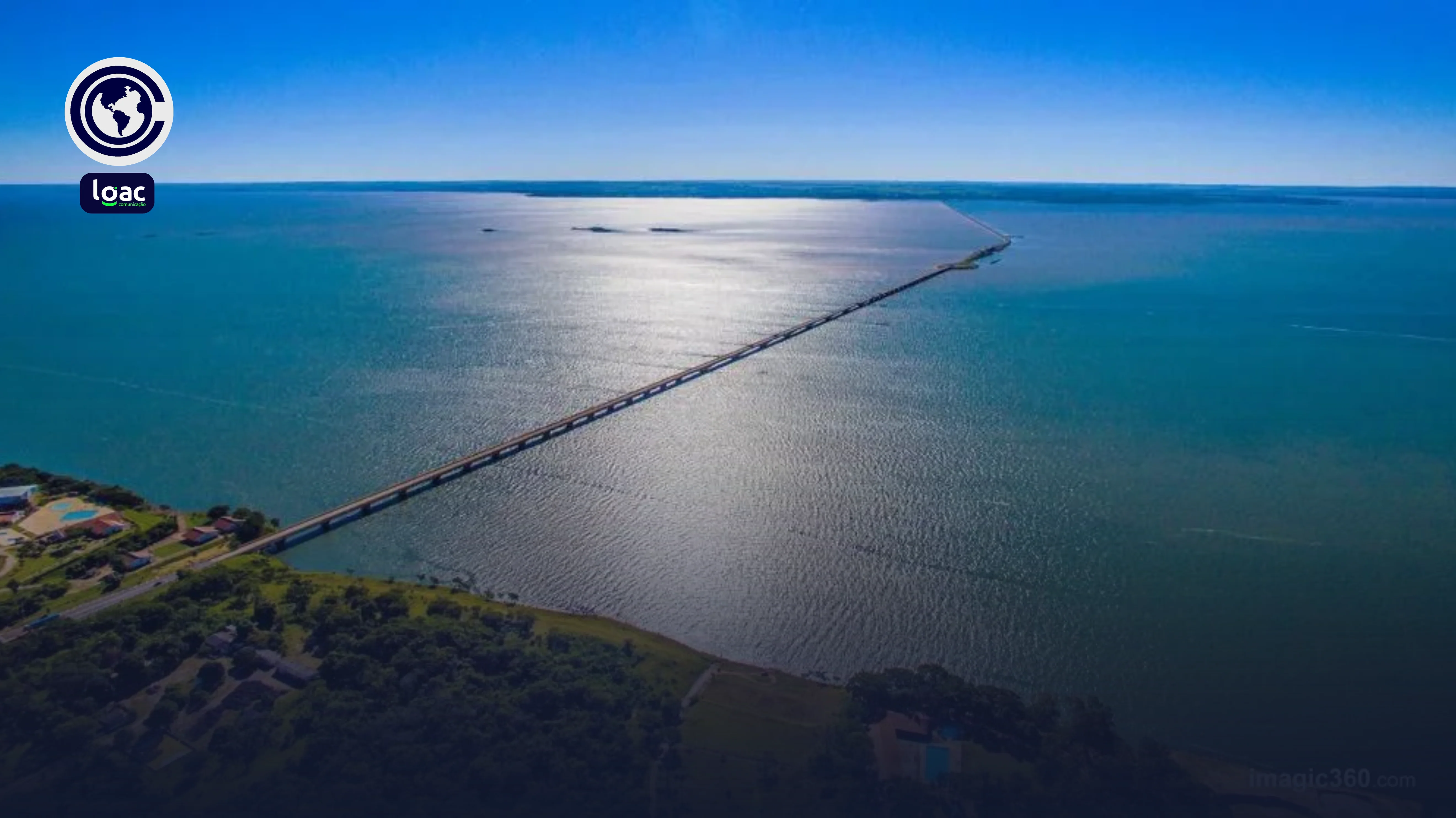 Imagens aéreas da Ponte Hélio Serejo impressionam ao revelar divisa entre São Paulo e Mato Grosso do Sul